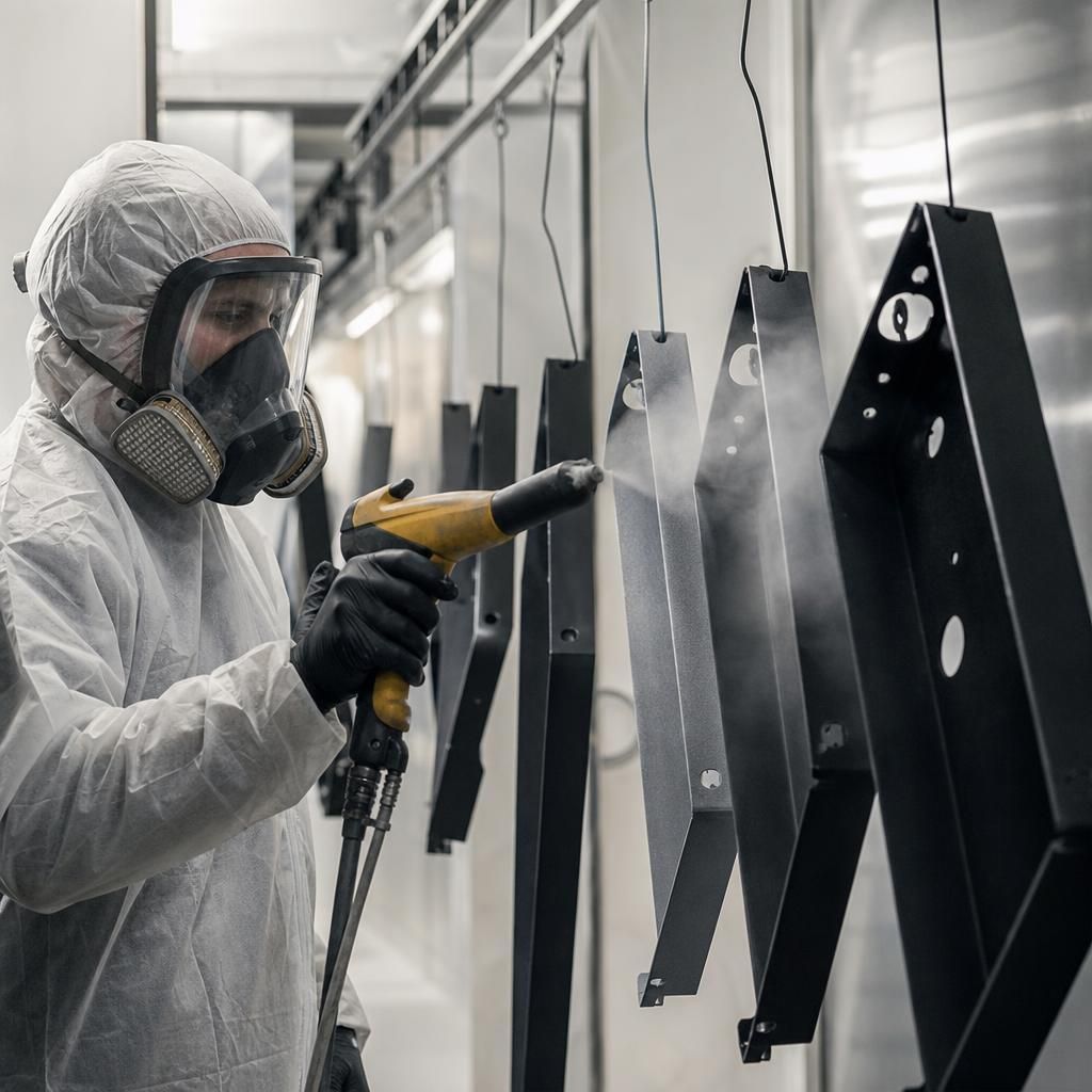 Electrostatic spray gun setup
