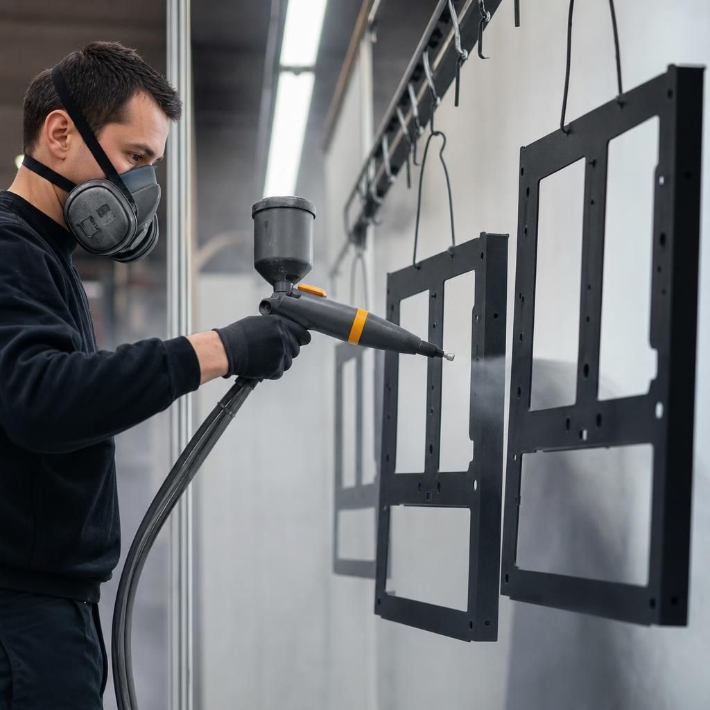 Technician conducting surface testing