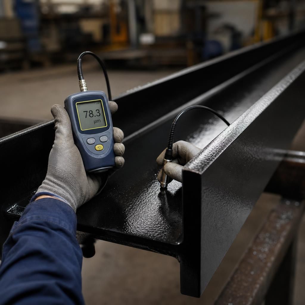 Steel structure undergoing environmental testing