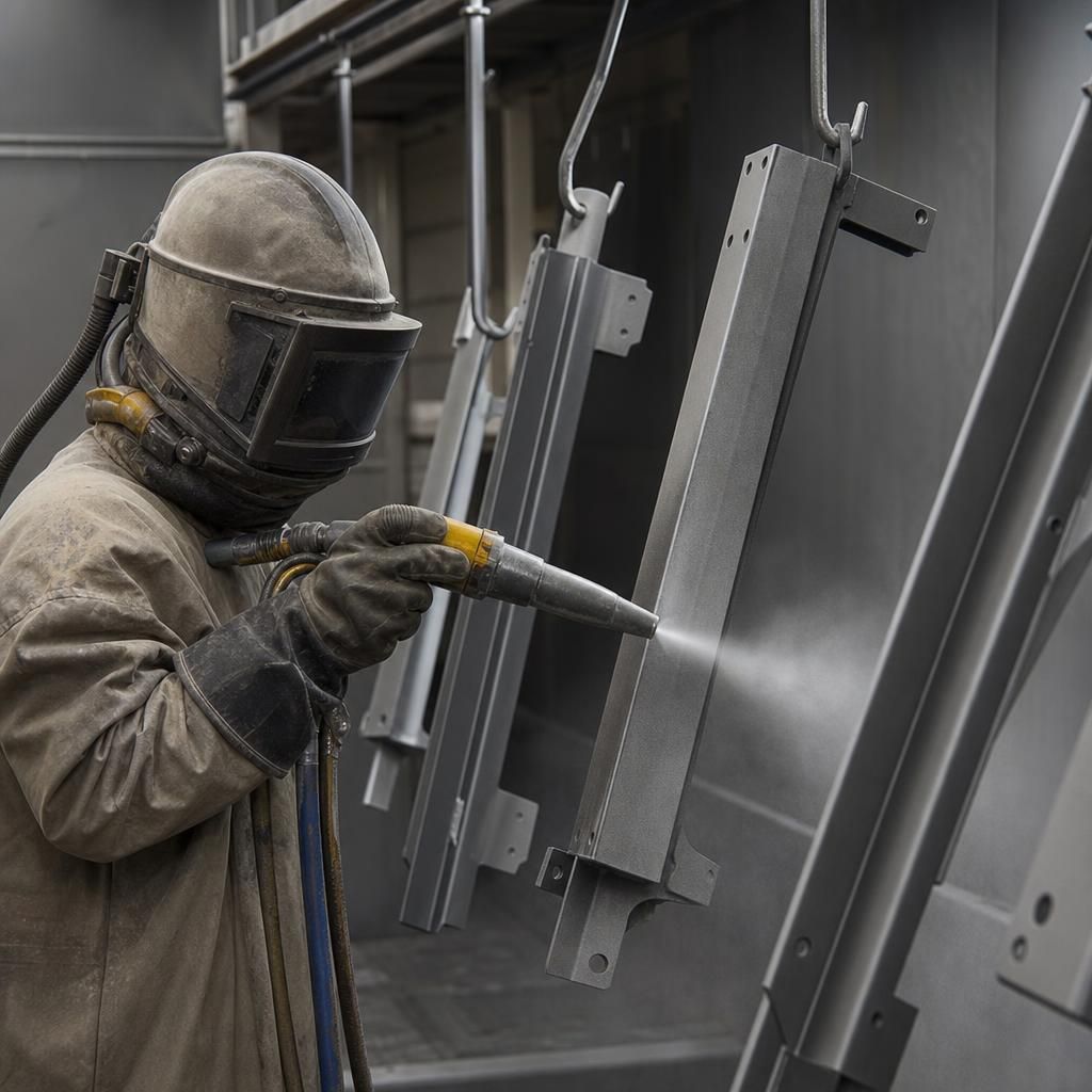Inspection of metal surface before powder coating