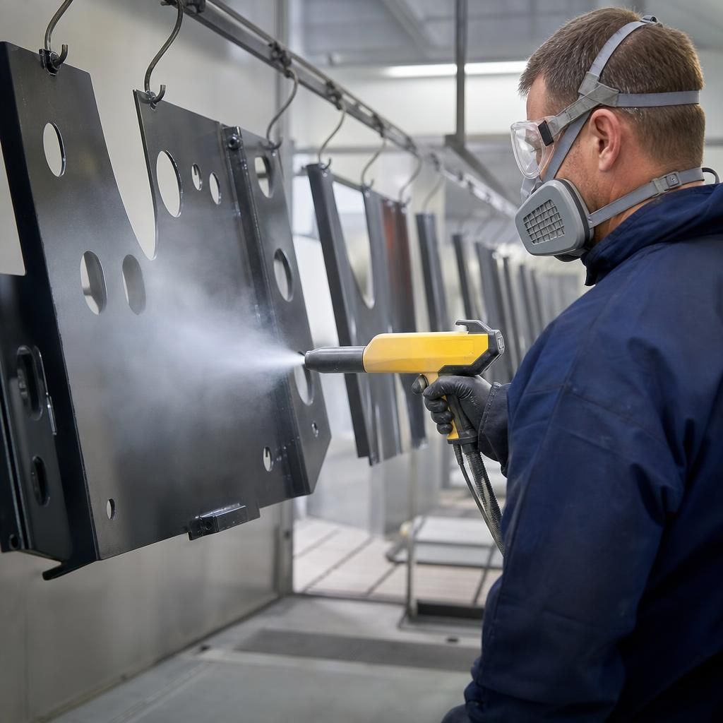 Shotblasting metal parts