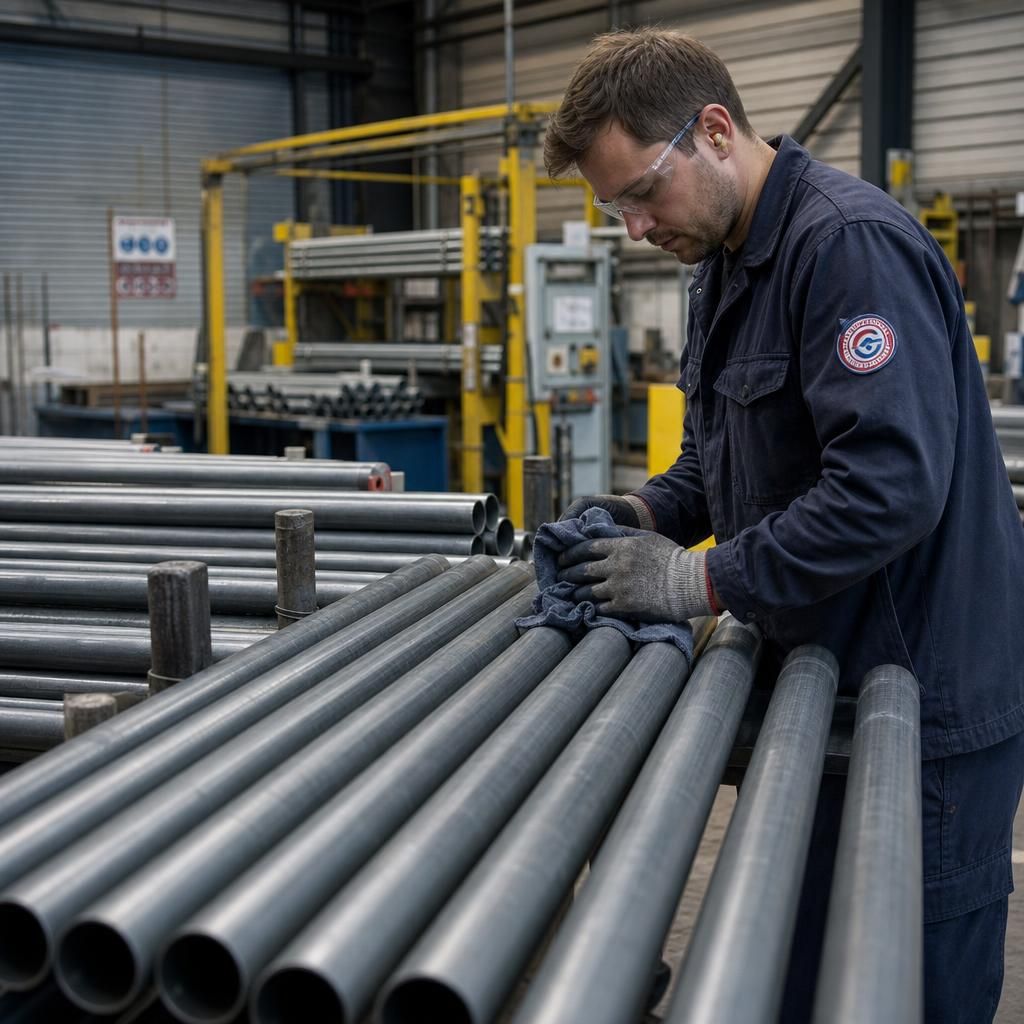 Sandblasting surface of scaffold tube