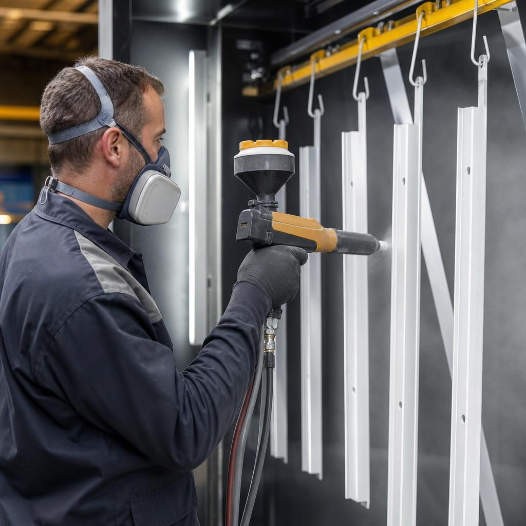 Digital Control Panel on Powder Coating Gun