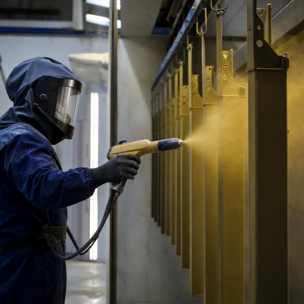 Specialist applying nylon coating
