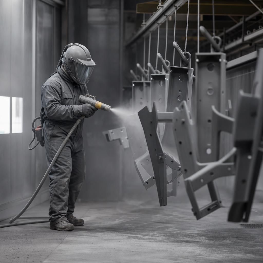 Automated Shot Blasting Setup