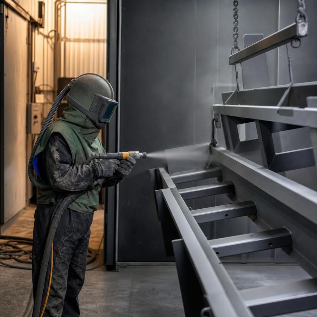 Expert Team in Shot Blasting Room