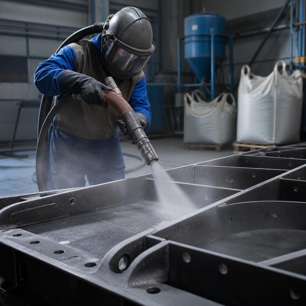 Silicone carbide blasting media
