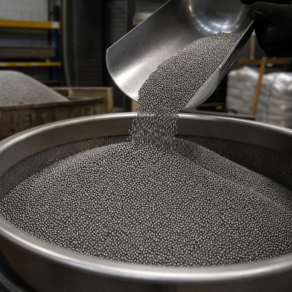 Illustration of cleaned and roughened metal surface