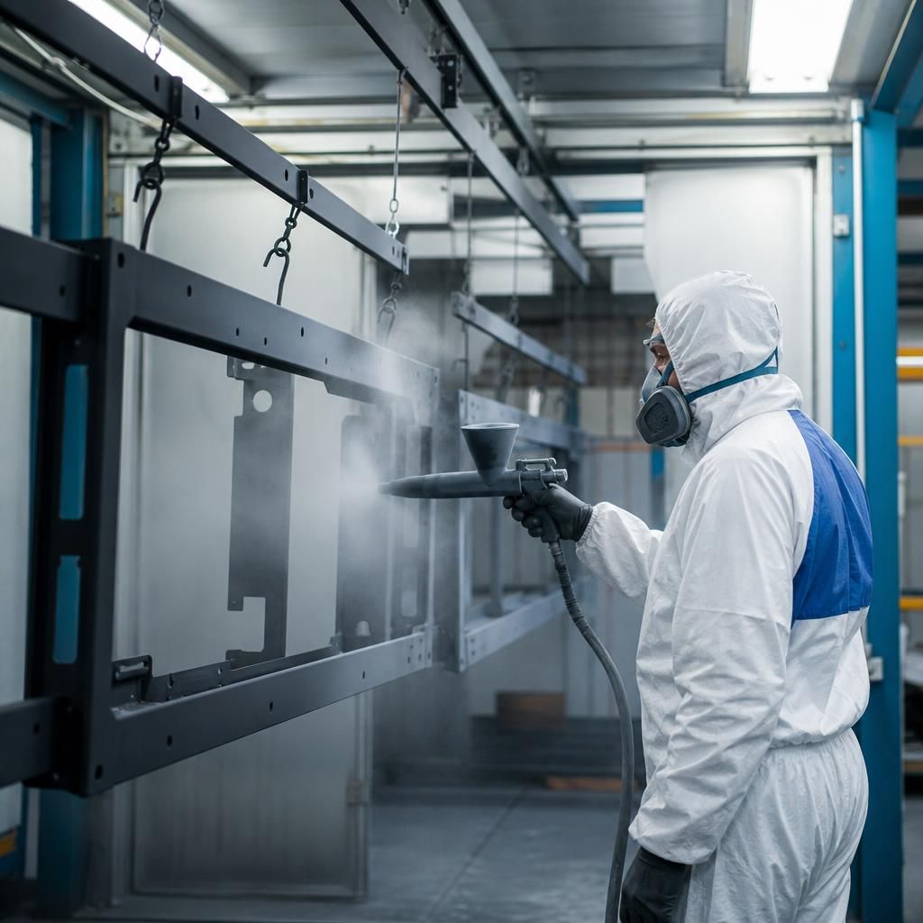 Surface preparation for powder coating