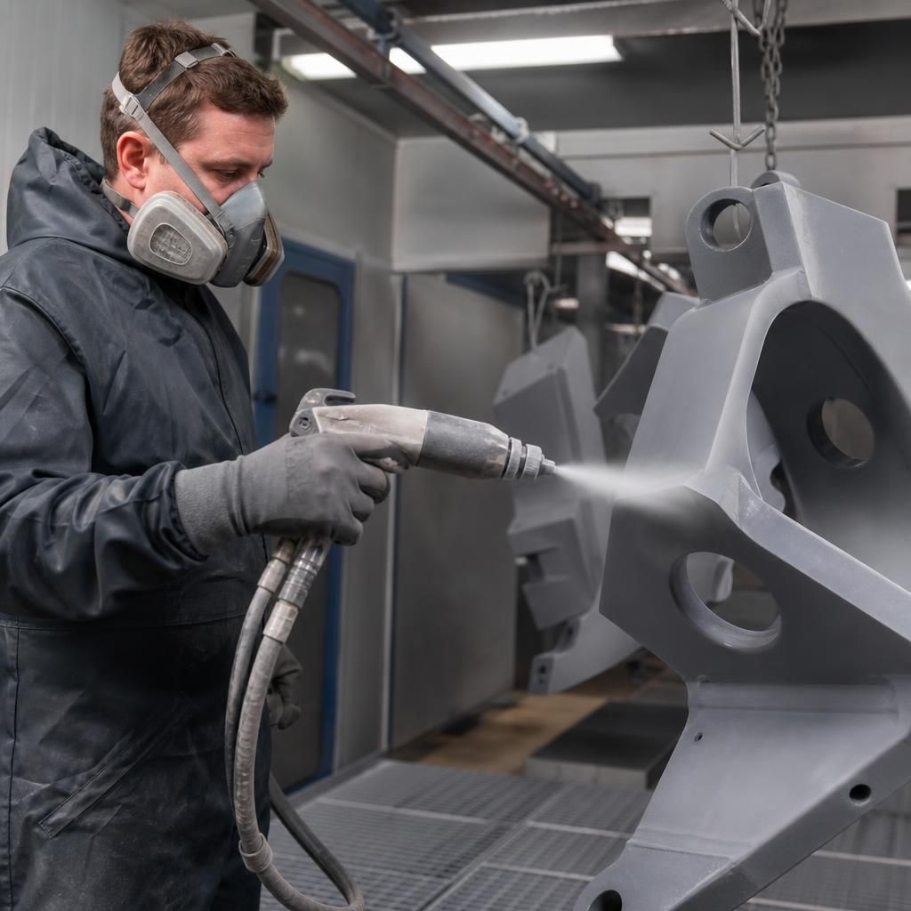 Steel components with primer applied