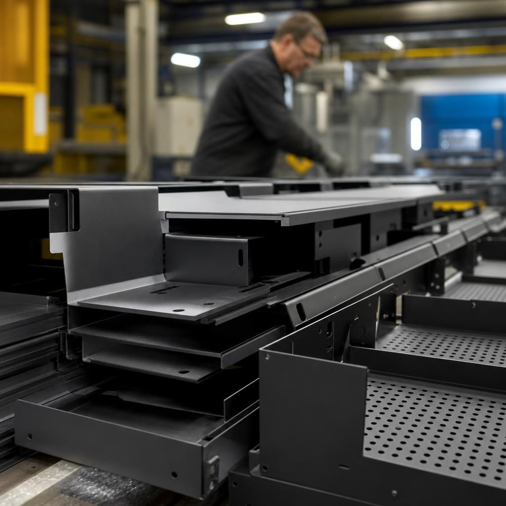 Sheet metal with a sleek black finish