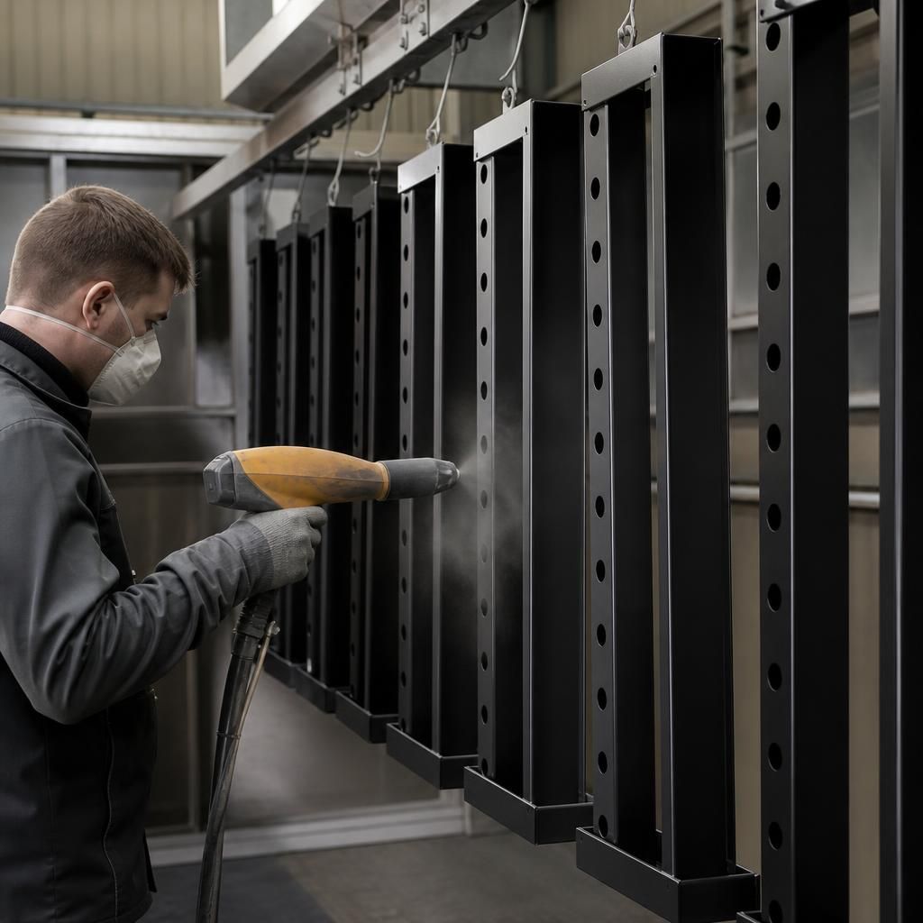 Expert team at powder coating facility