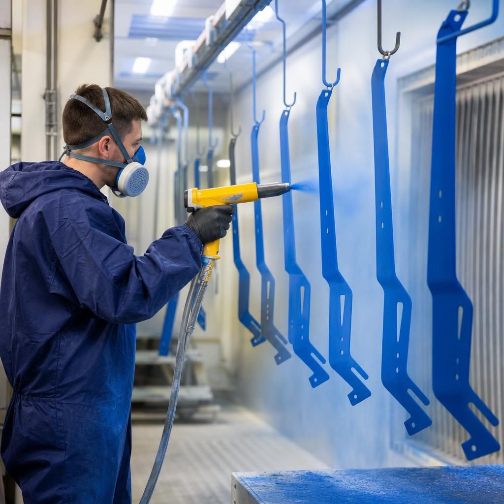 Batch processing of powder-coated items
