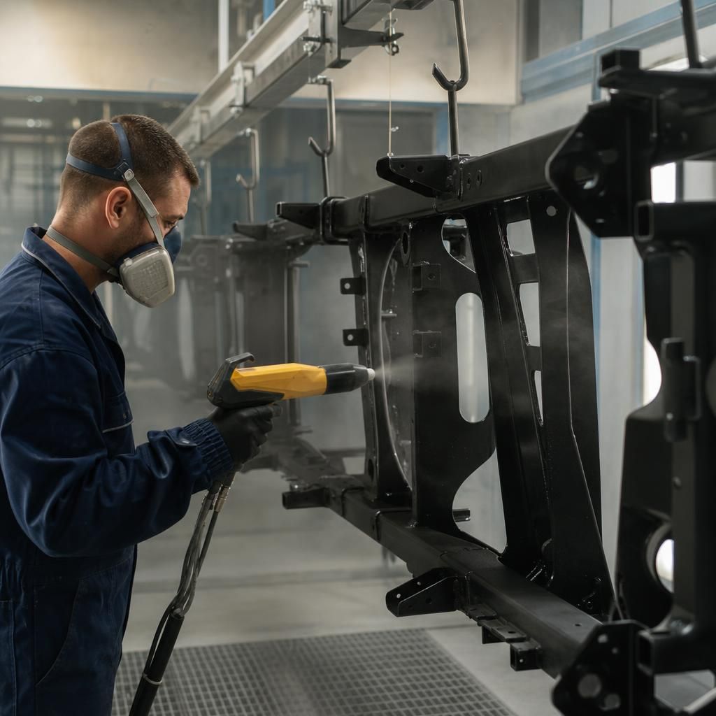Powder Coating Process for Metal Chassis