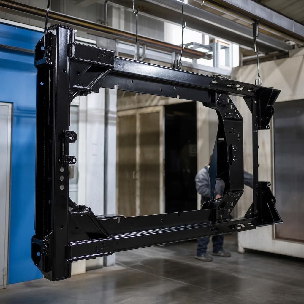 Powder Coated Frame in Impact Test