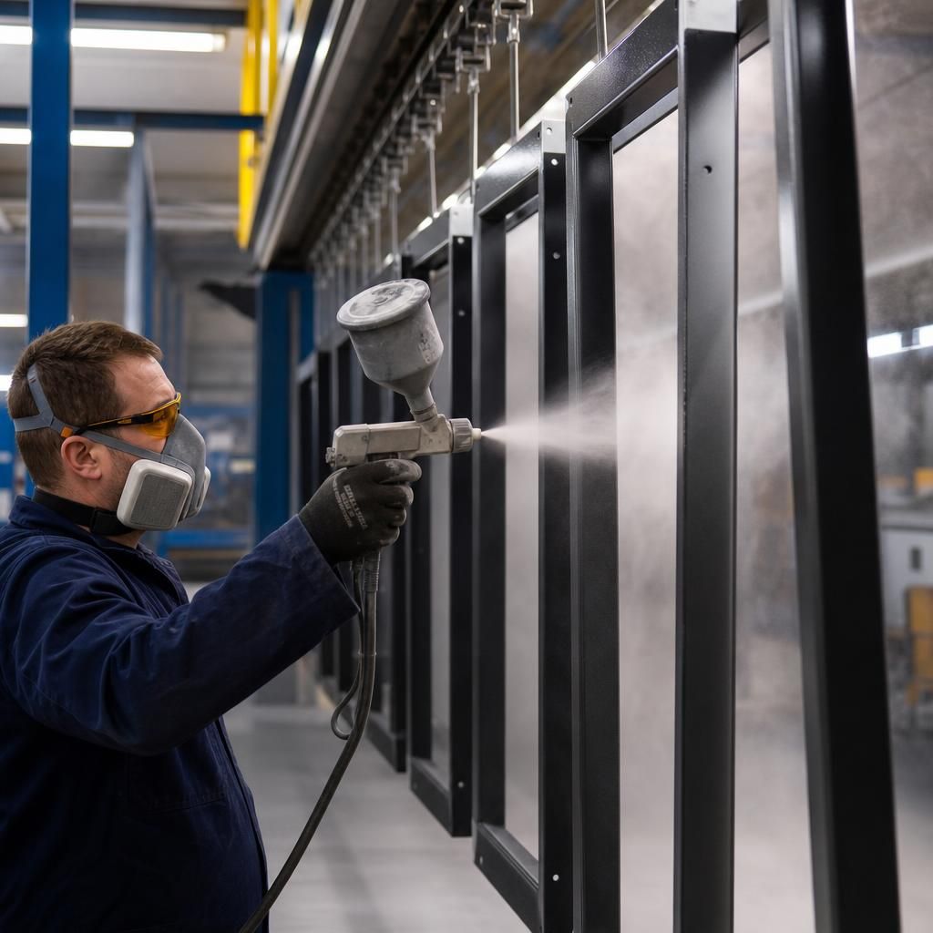 Eco-friendly powder coating process