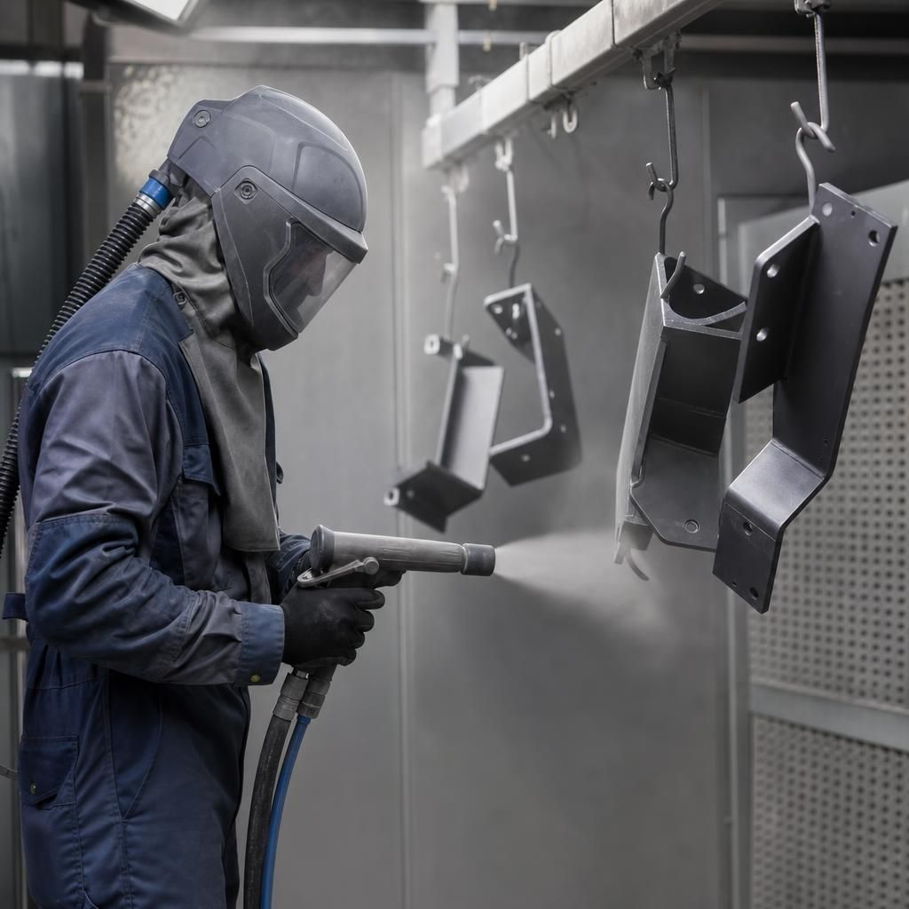 Depiction of a clear rinsing process on metal
