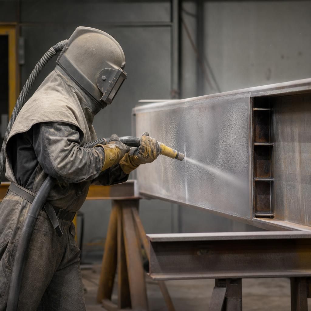 Protective equipment used in abrasive blasting