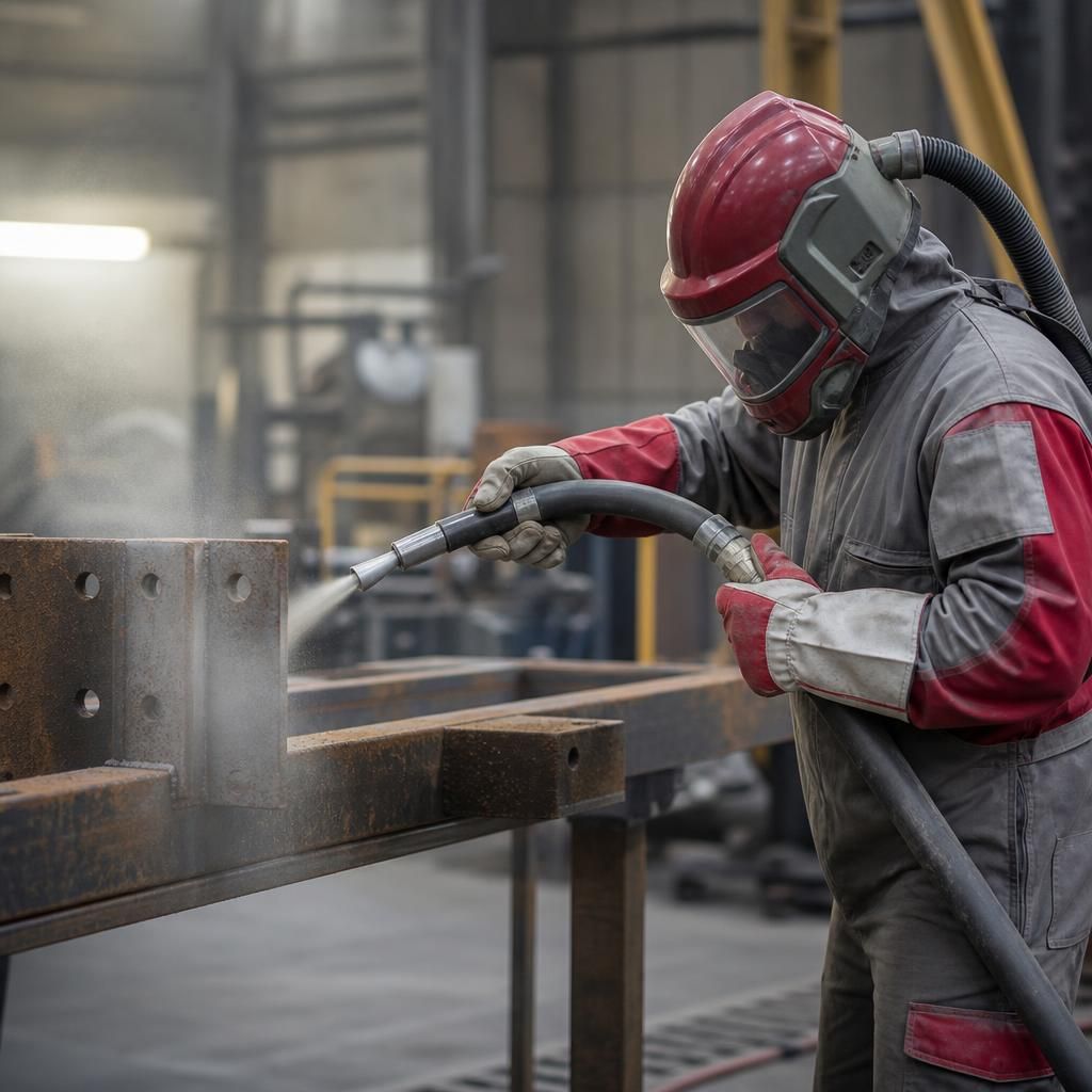Smooth and reflective glass beads used for blasting