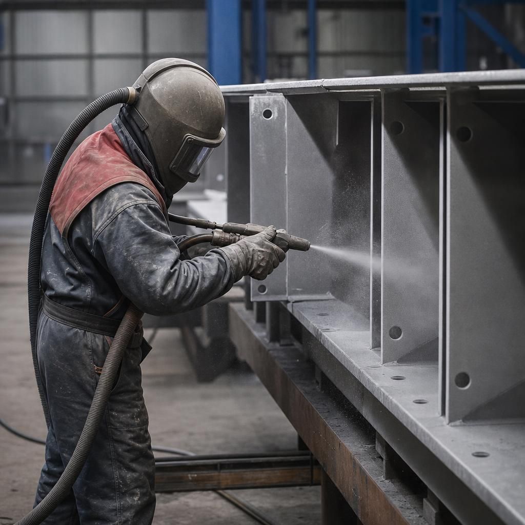 Blasting tool and safety gear setup